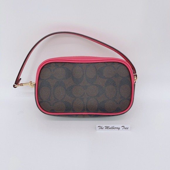 Coach CB851 Jamie Wristlet In Signature Canvas With Varsity Motif NET Org $178 - Picture 2 of 9